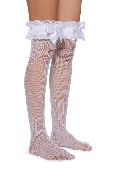 Angel Come On Over Fishnet Thigh Highs