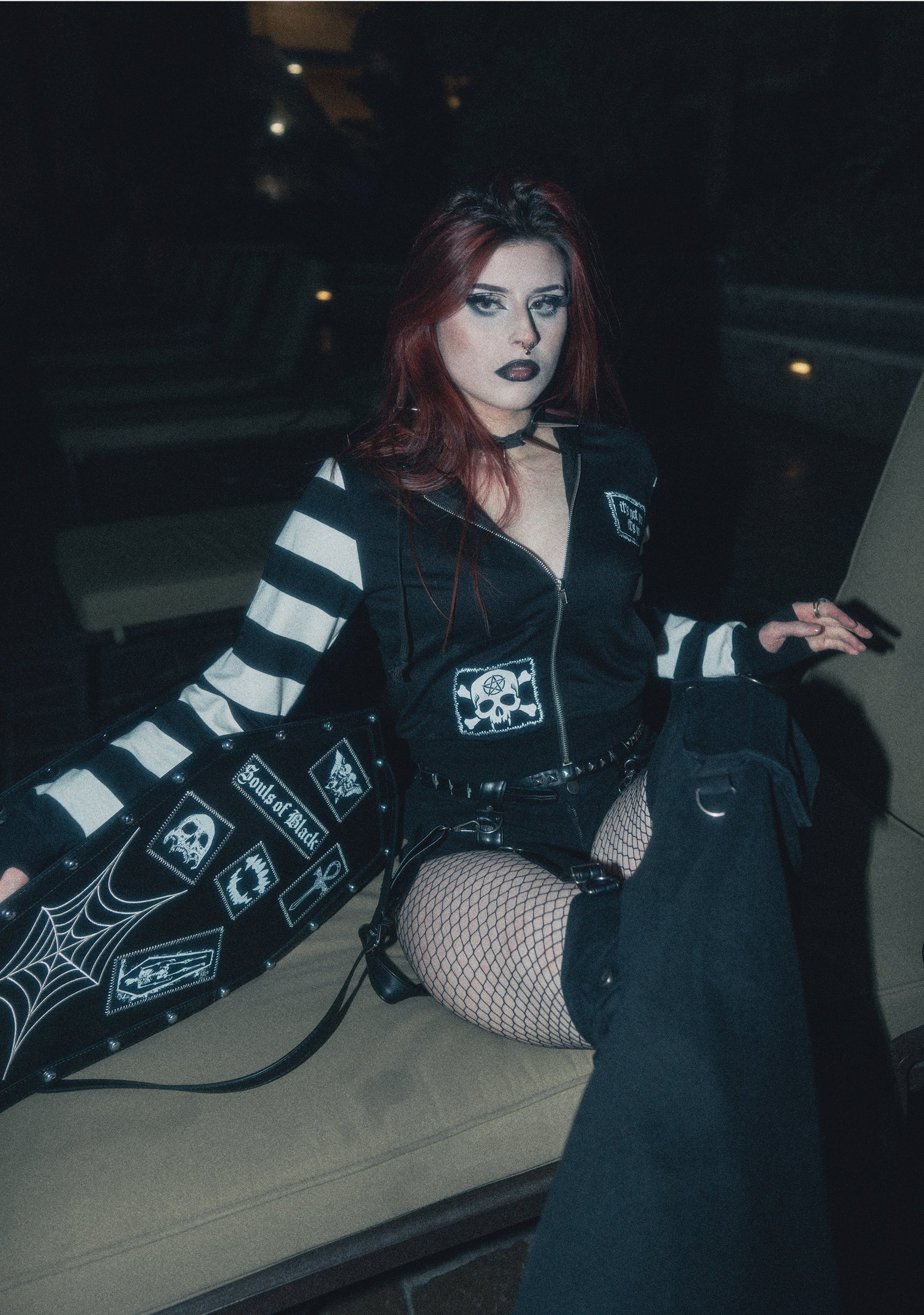 Anger Mismanagement Striped Hoodie
