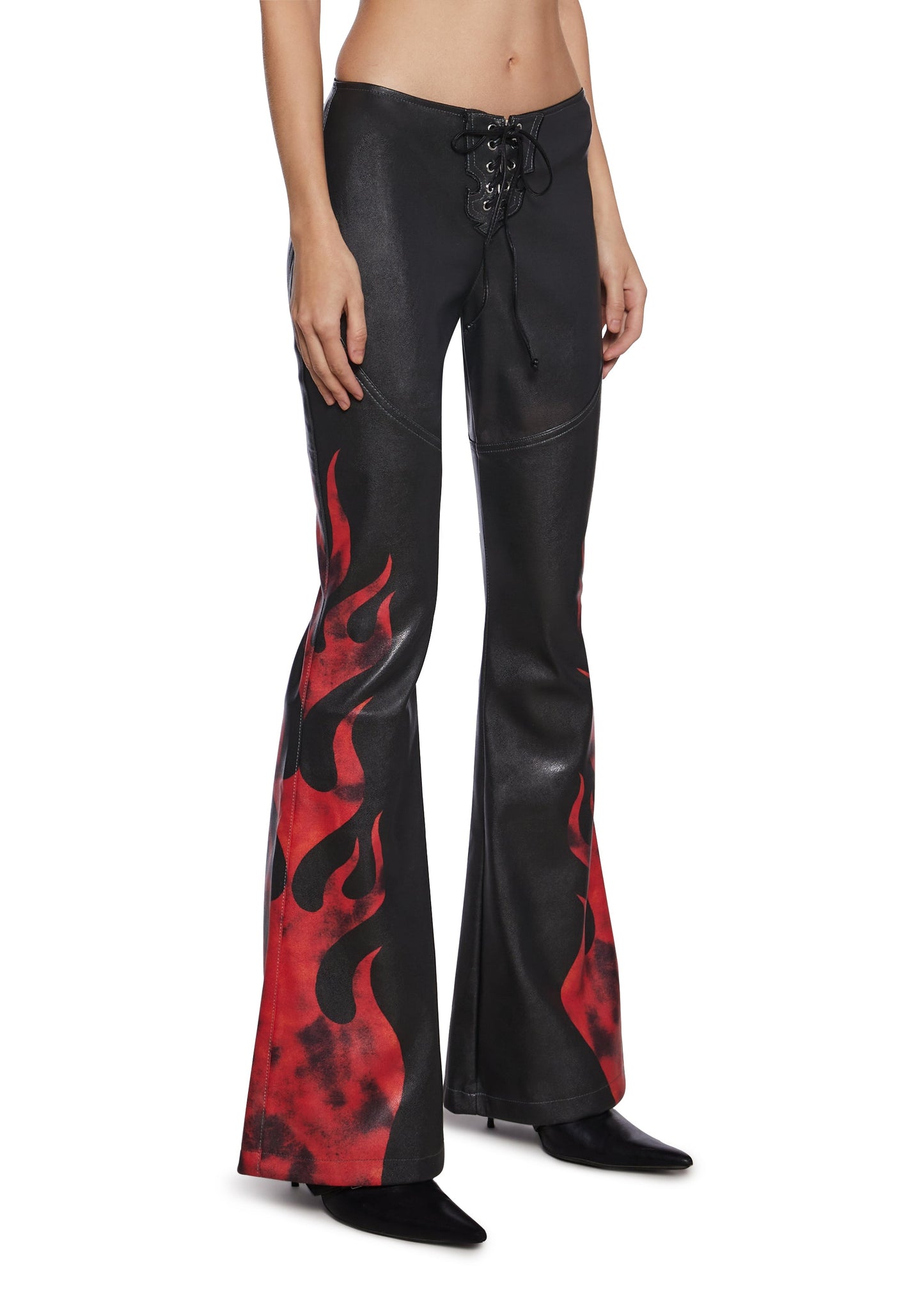 Angel Aflame Lace-Up Pants