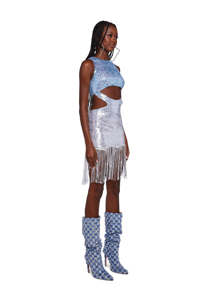 Annabelle Cut-Out Sequin Dress