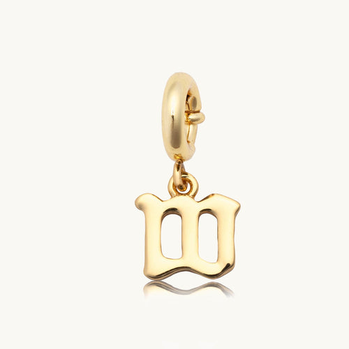 Custom Gothic Letter W Charm